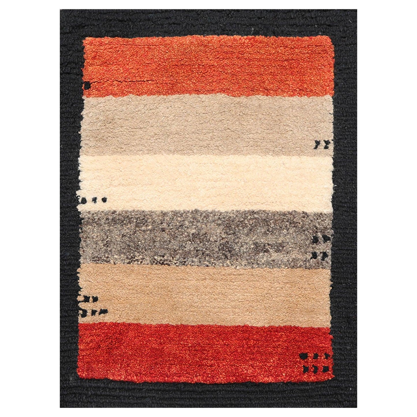 2'2" x 2'11" Hand Knotted Tibetan Wool Contemporary Thick pile Area Rug Beige-0
