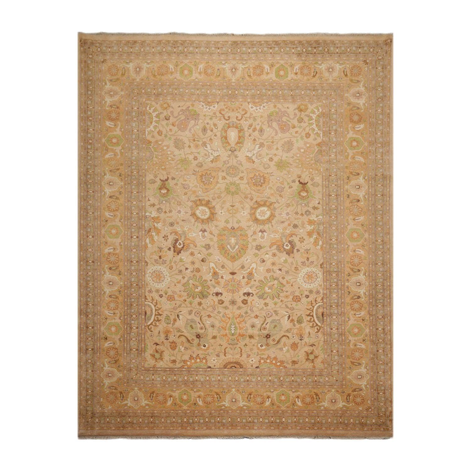 9'4" x 12'2" Hand Knotted Wool 16/18 Pak Persian 300 KPSI Oriental Area Rug Tan-0