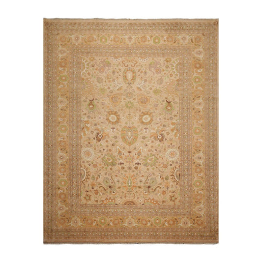 9'4" x 12'2" Hand Knotted Wool 16/18 Pak Persian 300 KPSI Oriental Area Rug Tan-0