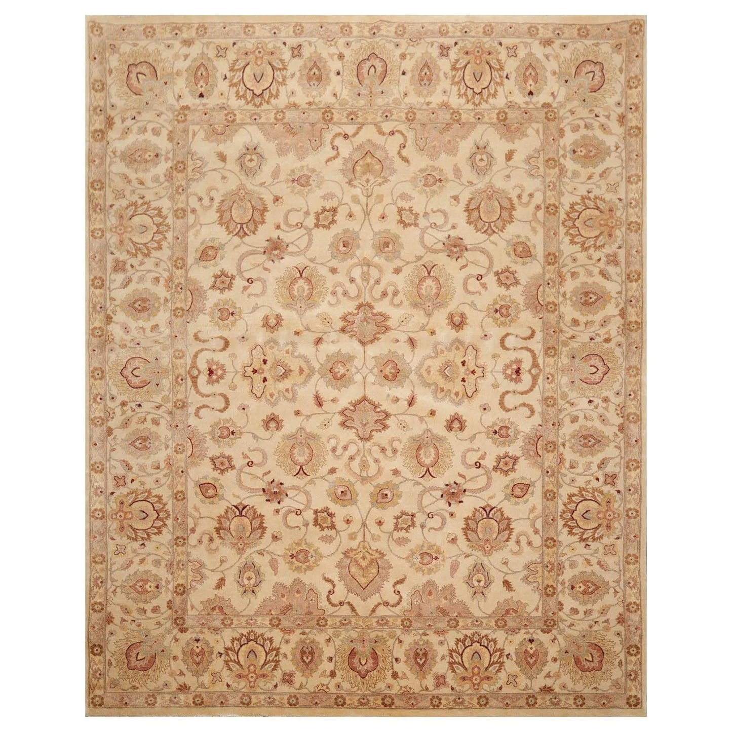 8' x 10' Hand Knotted Wool 16/18 Pak Persian 350 KPSI Oriental Area Rug Beige-0