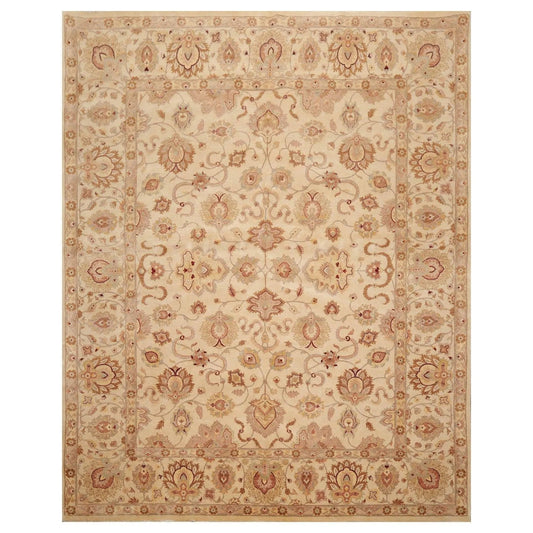 8' x 10' Hand Knotted Wool 16/18 Pak Persian 350 KPSI Oriental Area Rug Beige-0