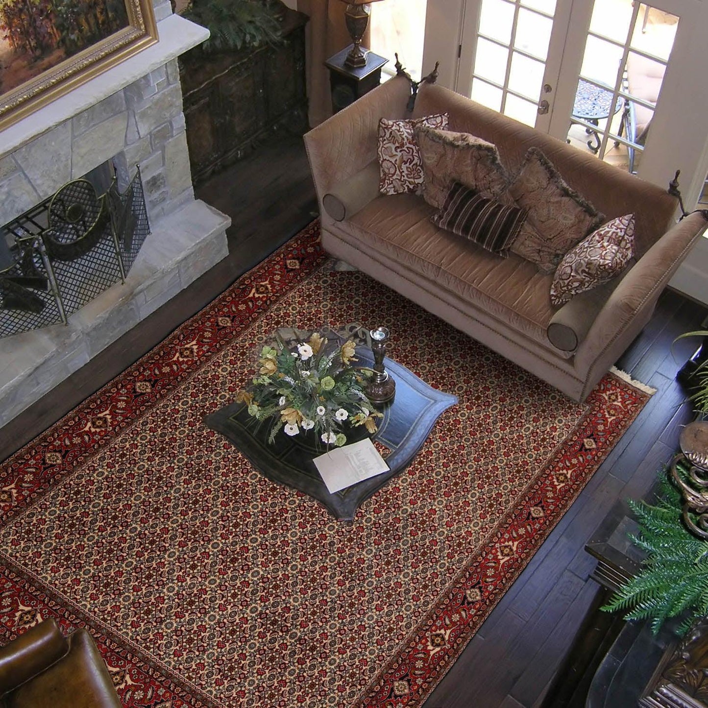 8'2" x 11'2" Hand Knotted 100% Wool Authentic Bidjar Oriental Area Rug Ivory-0