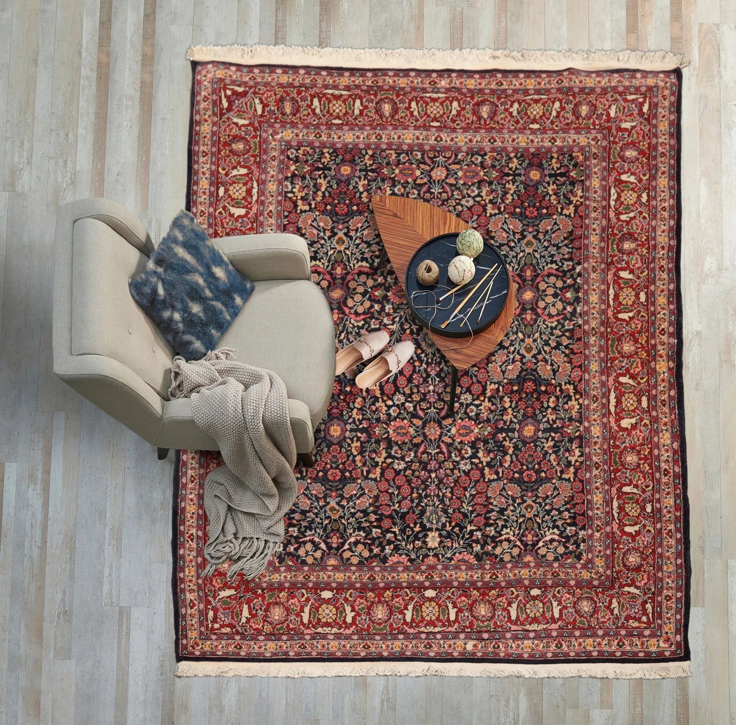 5'9"x8'9" Authentic Vintage Hand Knotted Turkish Hereke 200KPSI Area Rug Black-0