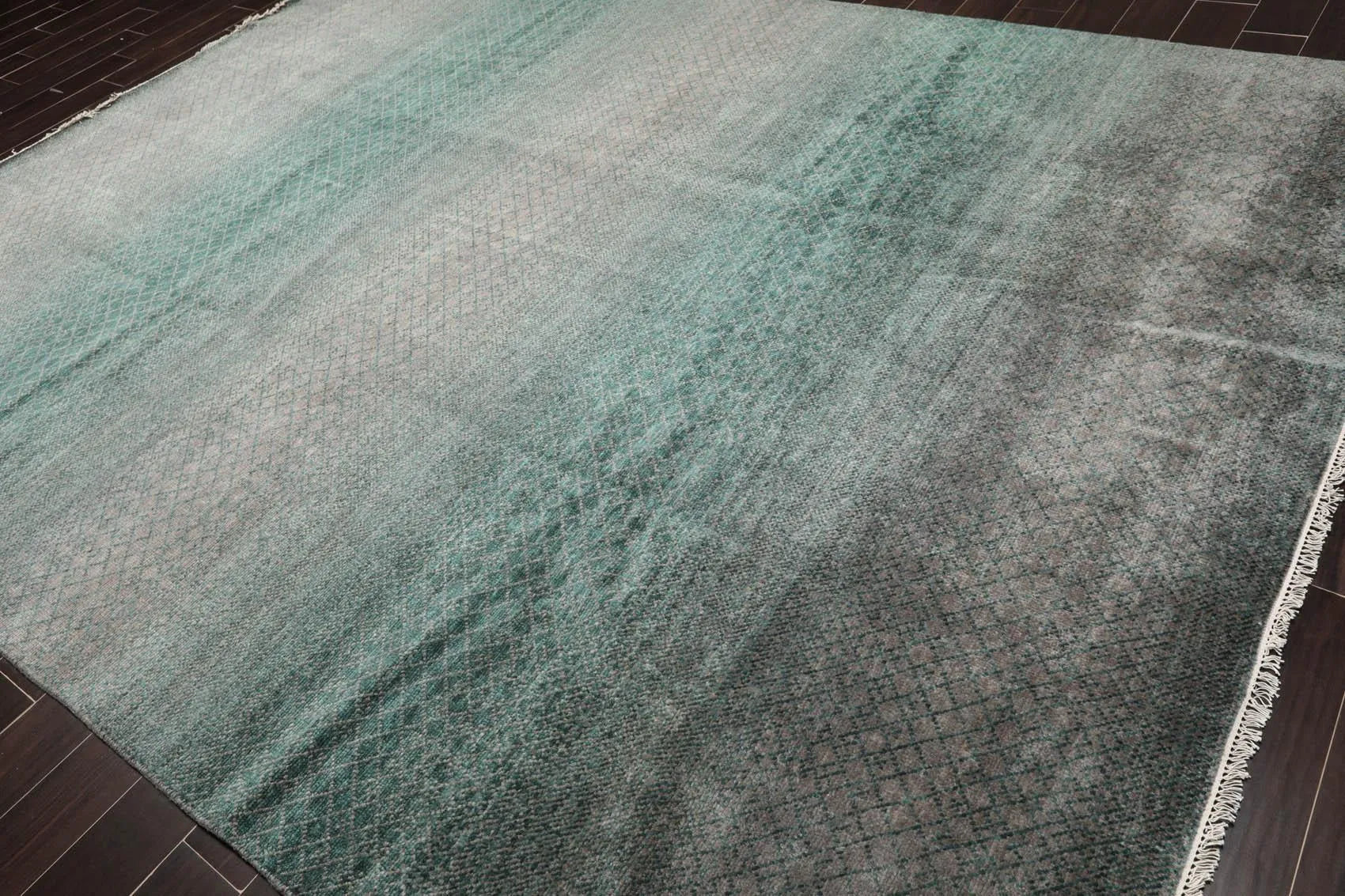 9' x 12' Hand Knotted 100% Wool Muted Contemporary Modern Area Rug Gray-0