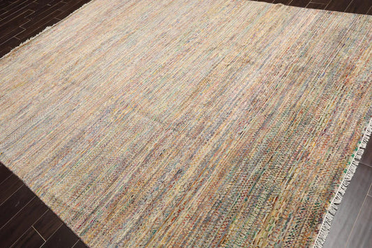 8' x 10' Hand Knotted 100% Wool Muted Modern Oriental Area Rug Tan-0
