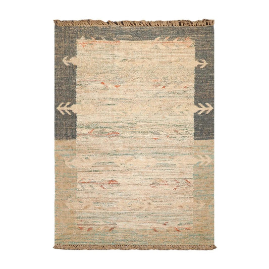 5’2” x 8’2” Hand Woven Natural Fiber Jute Modern Flatweave Kilim Area Rug-0