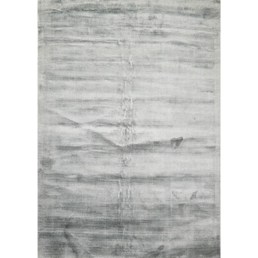 4'8" x 6'7" Handmade 100% Viscose Modern Oriental Area Rug Light Blue-0