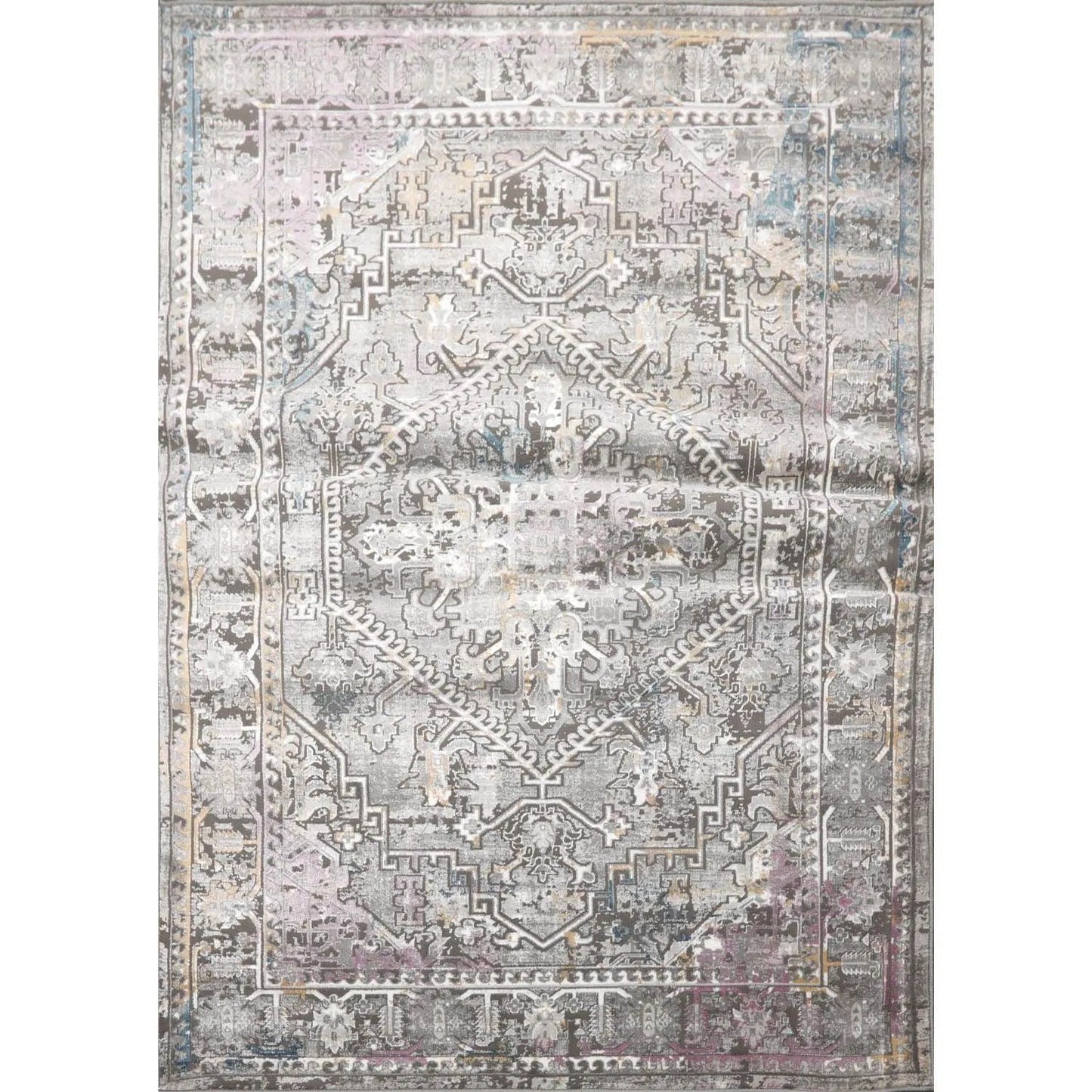 5' x 7' Transitional 100% Polypropylene Oriental Area Rug Gray, Brown-0