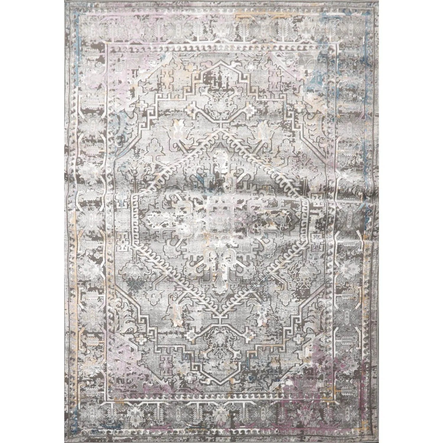 5' x 7' Transitional 100% Polypropylene Oriental Area Rug Gray, Brown-0