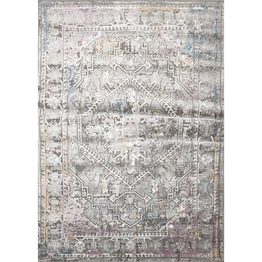 5' x 7' Transitional 100% Polypropylene Oriental Area Rug Gray, Brown-0