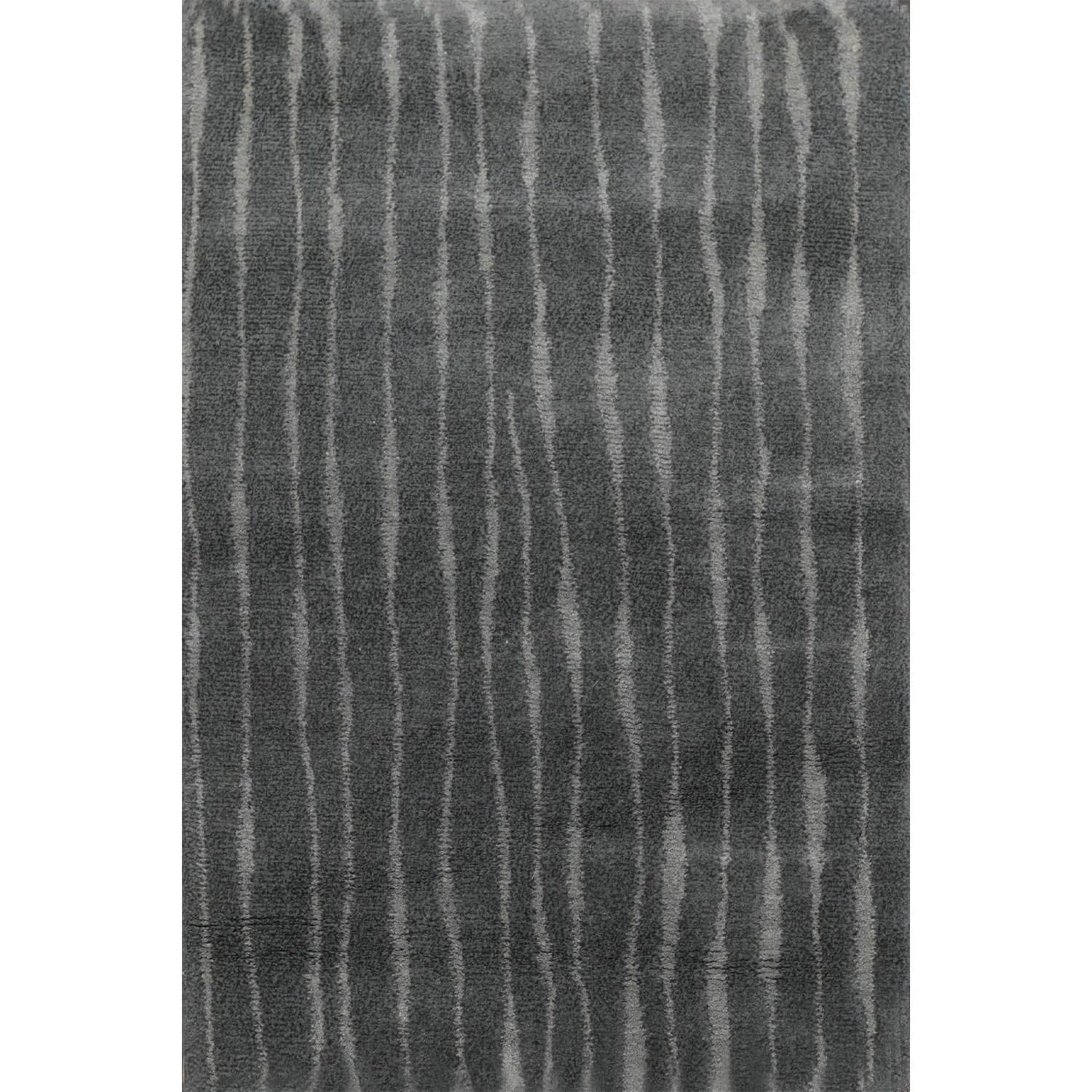2' x 3' Hand Knotted Wool & Silk Modern Tibetan Oriental Area Rug Gray-0