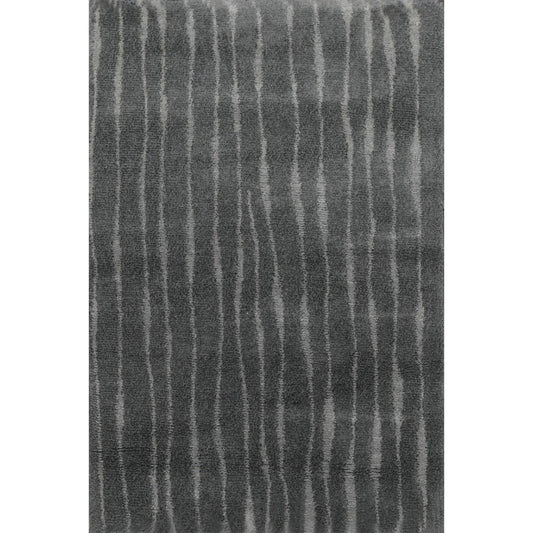 2' x 3' Hand Knotted Wool & Silk Modern Tibetan Oriental Area Rug Gray-0