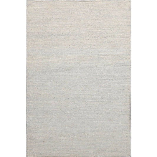2' x 3' Hand Woven Silk Modern Flatweave Kilim Oriental Area Rug Silver Gray-0