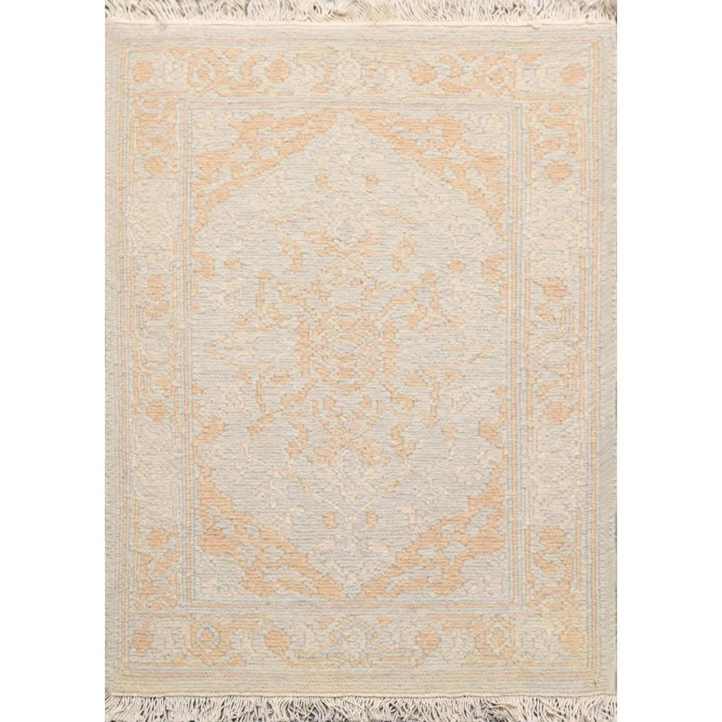 1'10''x2'7'' Hand Knotted 100% Wool Reversible Oriental Area Rug Gray-0