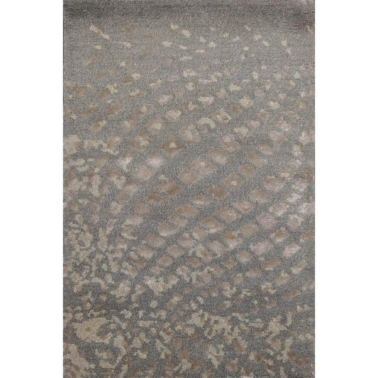 2' x 3' Hand Knotted Wool & Silk Modern Tibetan Oriental Area Rug Gray-0