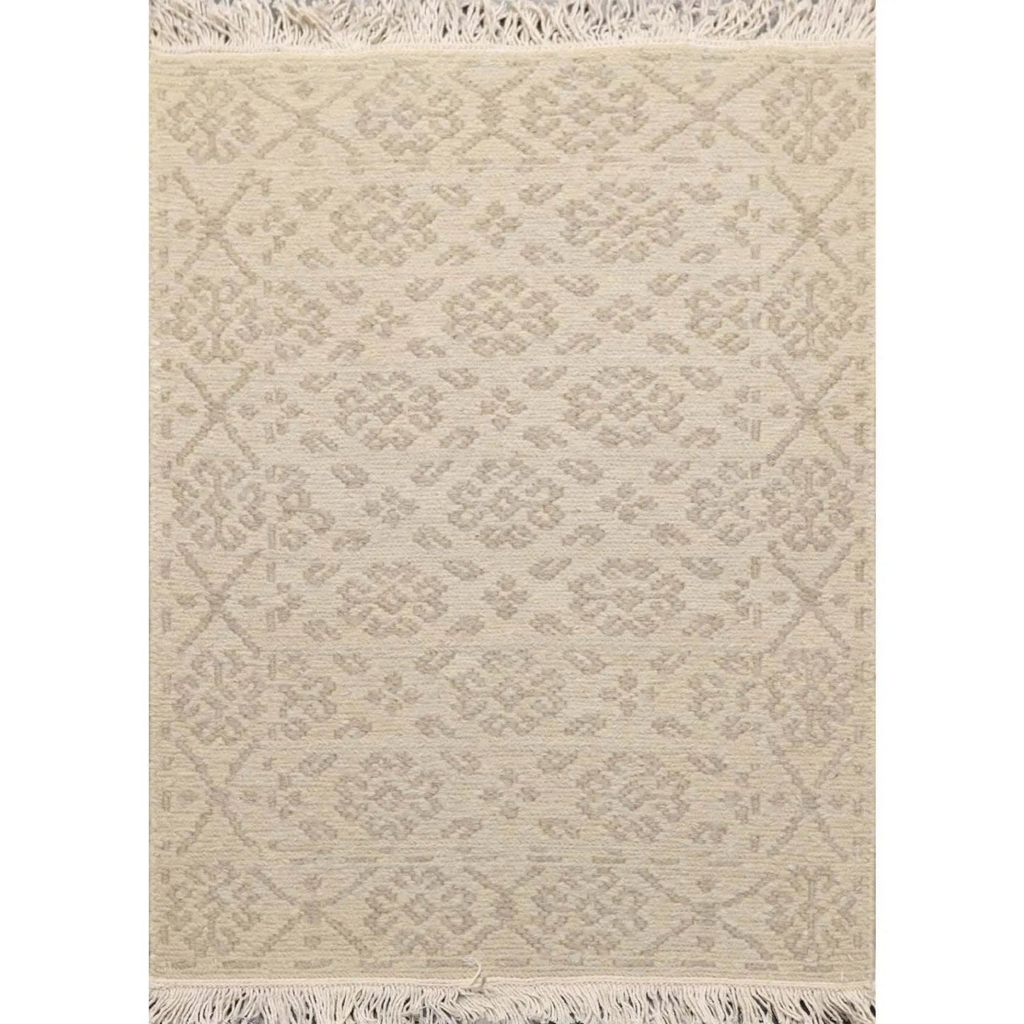 1'10''x2'7'' Hand Knotted 100% Wool Reversible Oriental Area Rug Beige-0