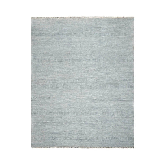 9’x12 Hand Knotted Wool & Bamboo Silk Tibetan Oriental Area Rug Slate-0