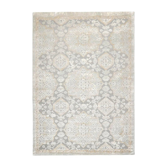 7'11” x 11'2” Designer Modern High Low Pile 100% Polypropylene Area Rug Gray-0