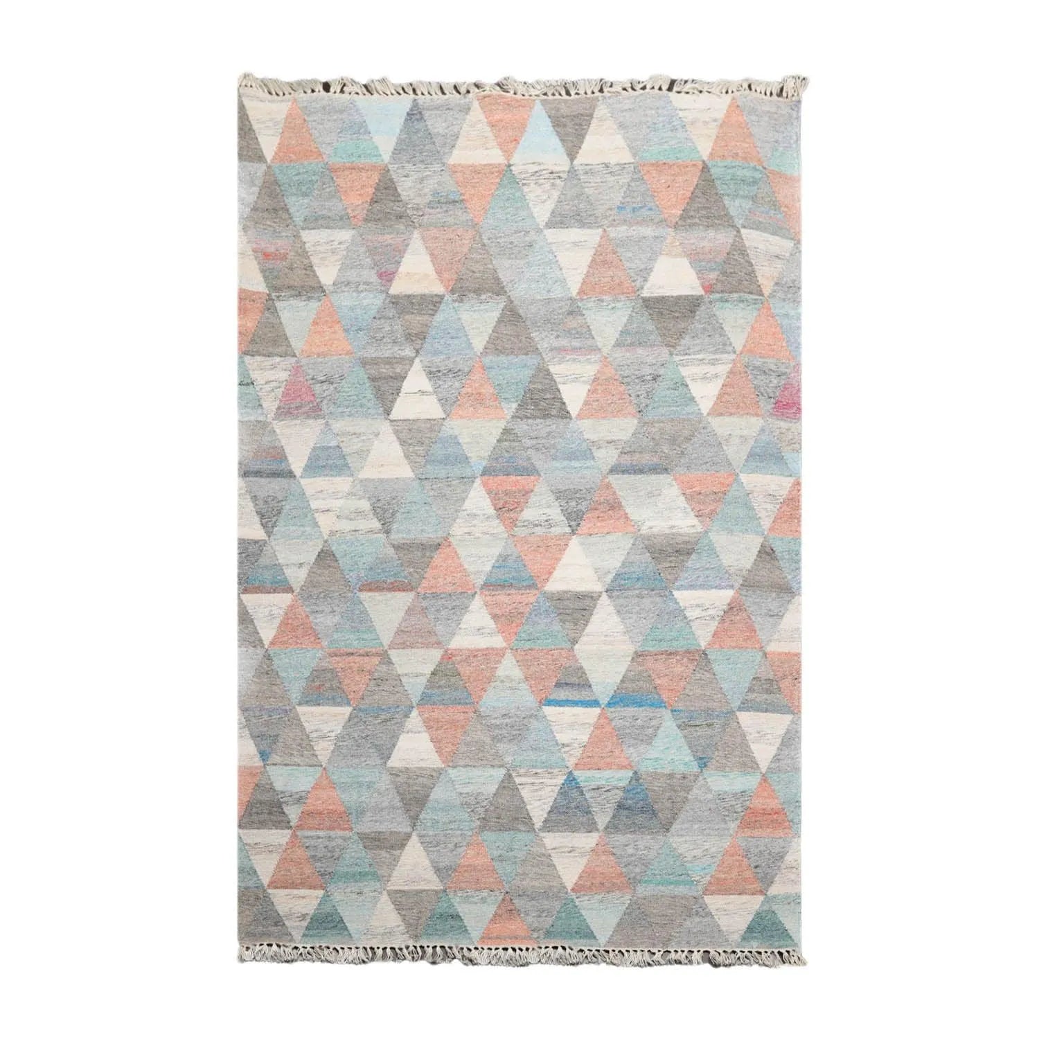 5' x 8' Indoor Outdoor  Hand Woven 100% Recycled PET Yarn Modern Kilim Area Rug Beige-0