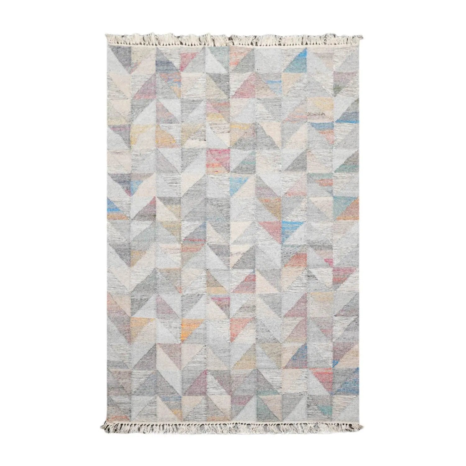 5' x 8' Indoor OutdoorHand Woven 100% Recycled PET Yarn Modern Kilim Area Rug-0