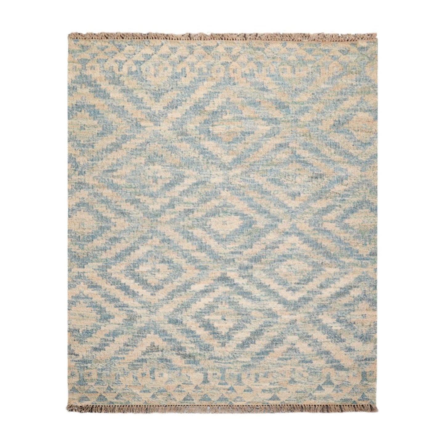 5'9" x 7'2" Hand Woven Natural Fiber Jute Southwestern Flatweave Kilim Area Rug-0