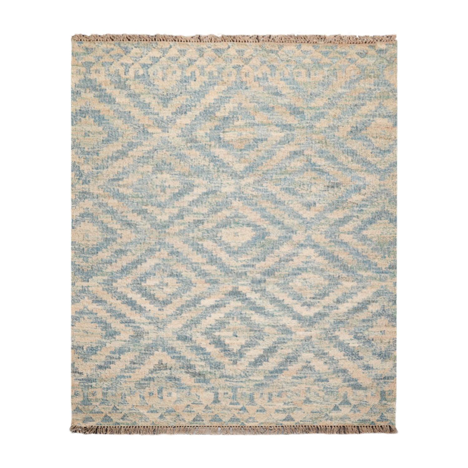 5'9" x 7'2" Hand Woven Natural Fiber Jute Southwestern Flatweave Kilim Area Rug-0