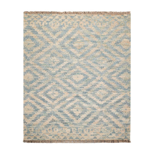 5'9" x 7'2" Hand Woven Natural Fiber Jute Southwestern Flatweave Kilim Area Rug-0
