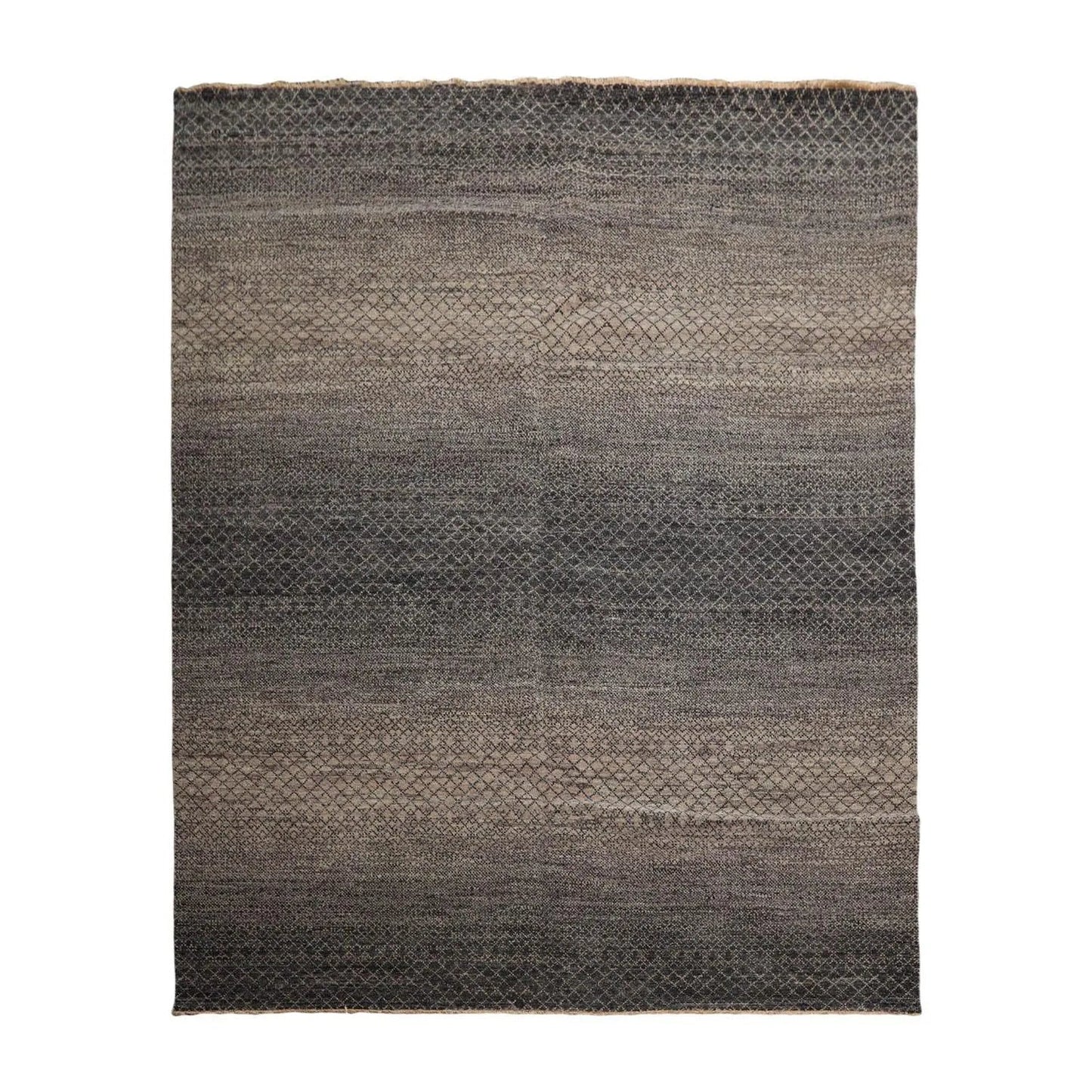 8' x 10' Hand Knotted 100% Wool Modern Oriental Area Rug Gray, Beige-1