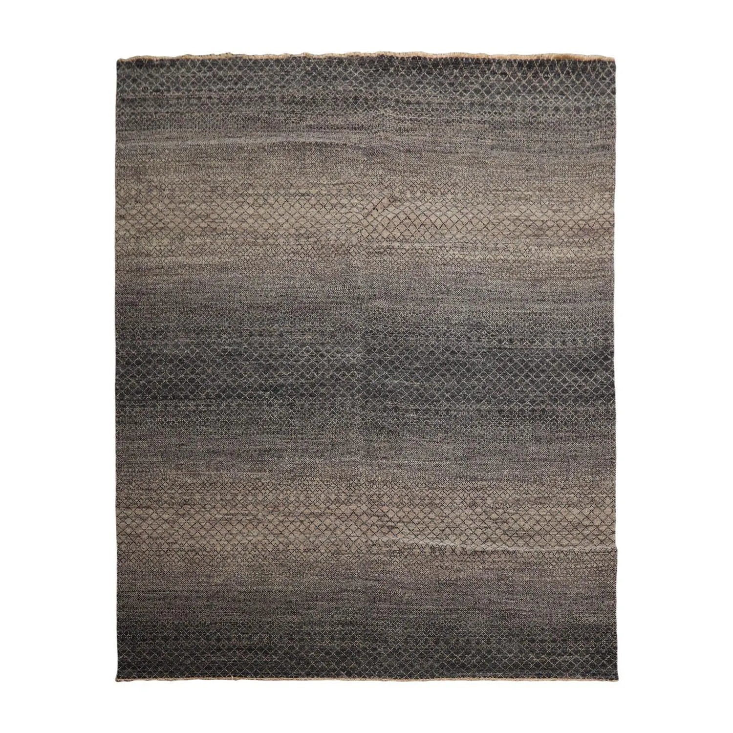 8' x 10' Hand Knotted 100% Wool Modern Oriental Area Rug Gray, Beige-1