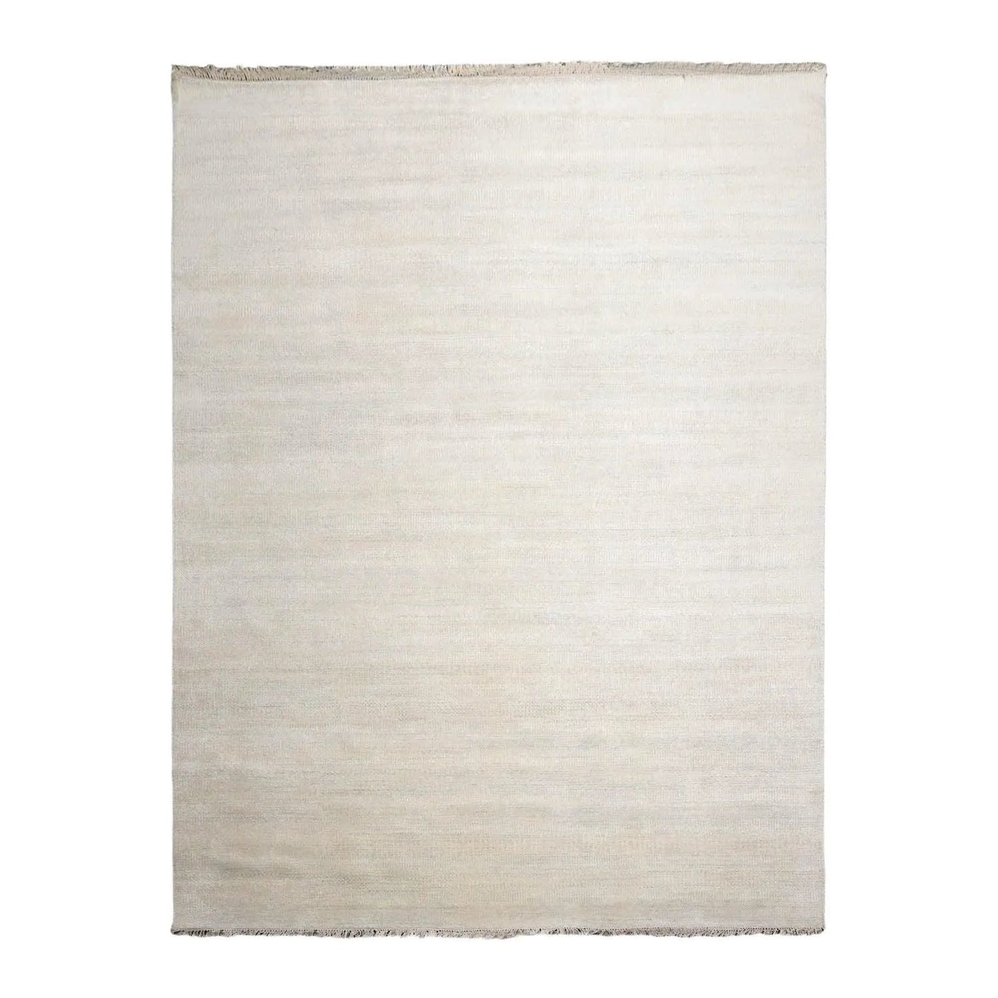 Multi Sizes Beige Hand Knotted Wool and Silk Modern Oriental Area Rug-0