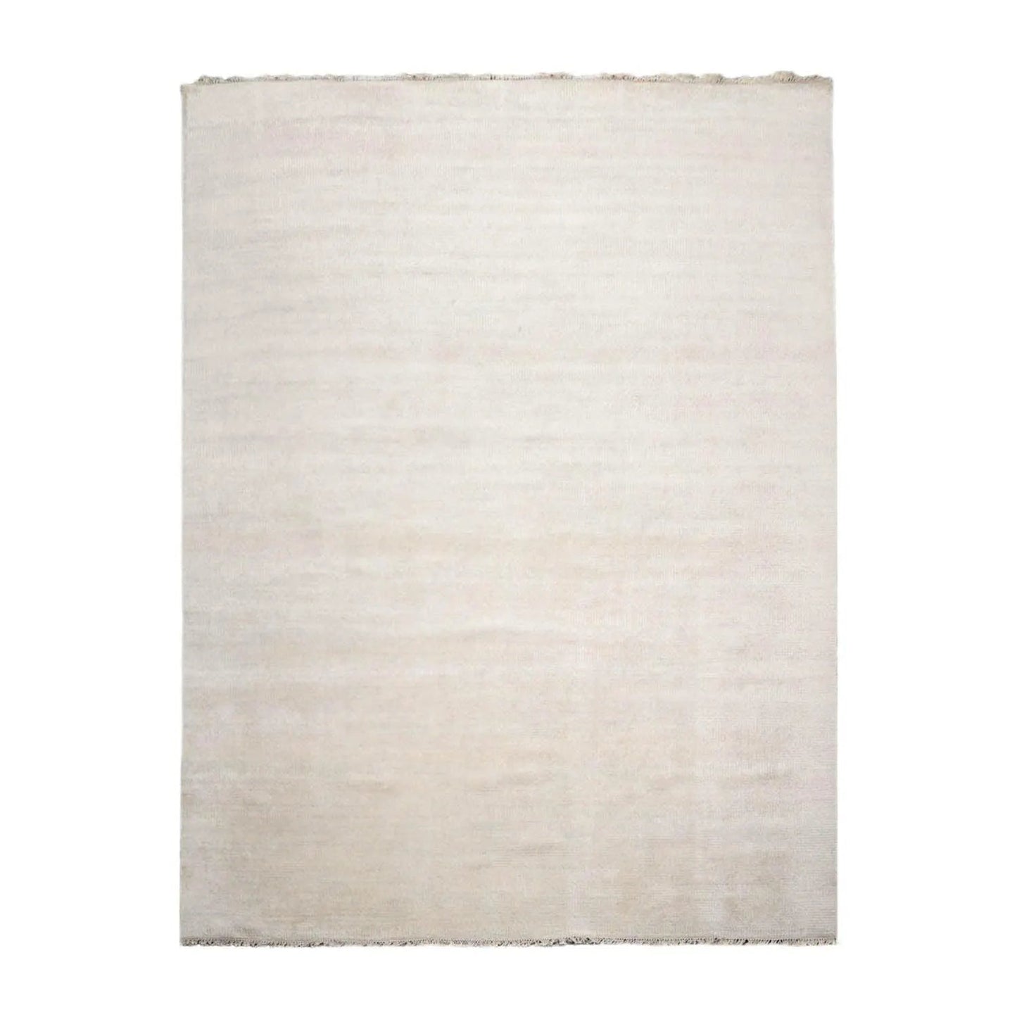 Multi Sizes Beige Hand Knotted Wool and Silk Modern Oriental Area Rug-0