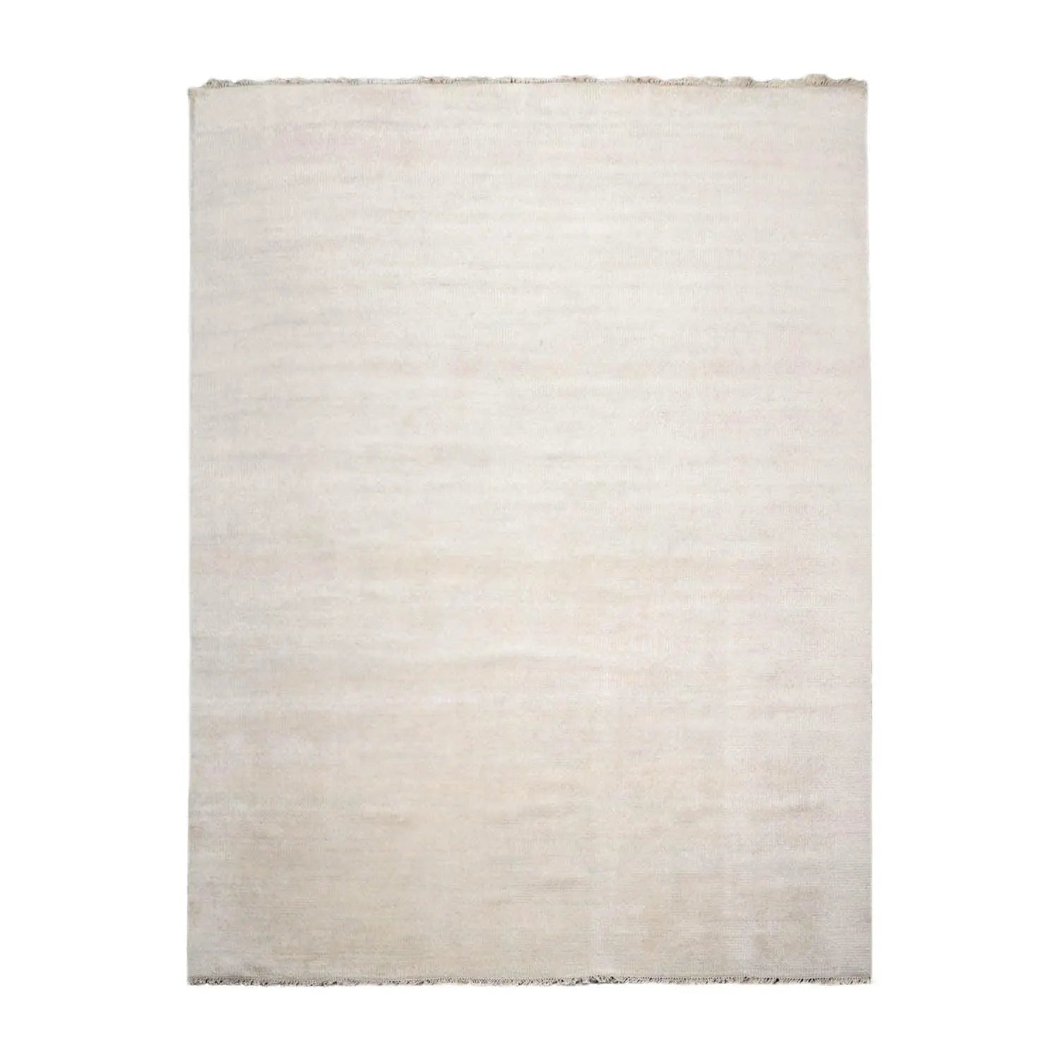 Multi Sizes Beige Hand Knotted Wool and Silk Modern Oriental Area Rug-0