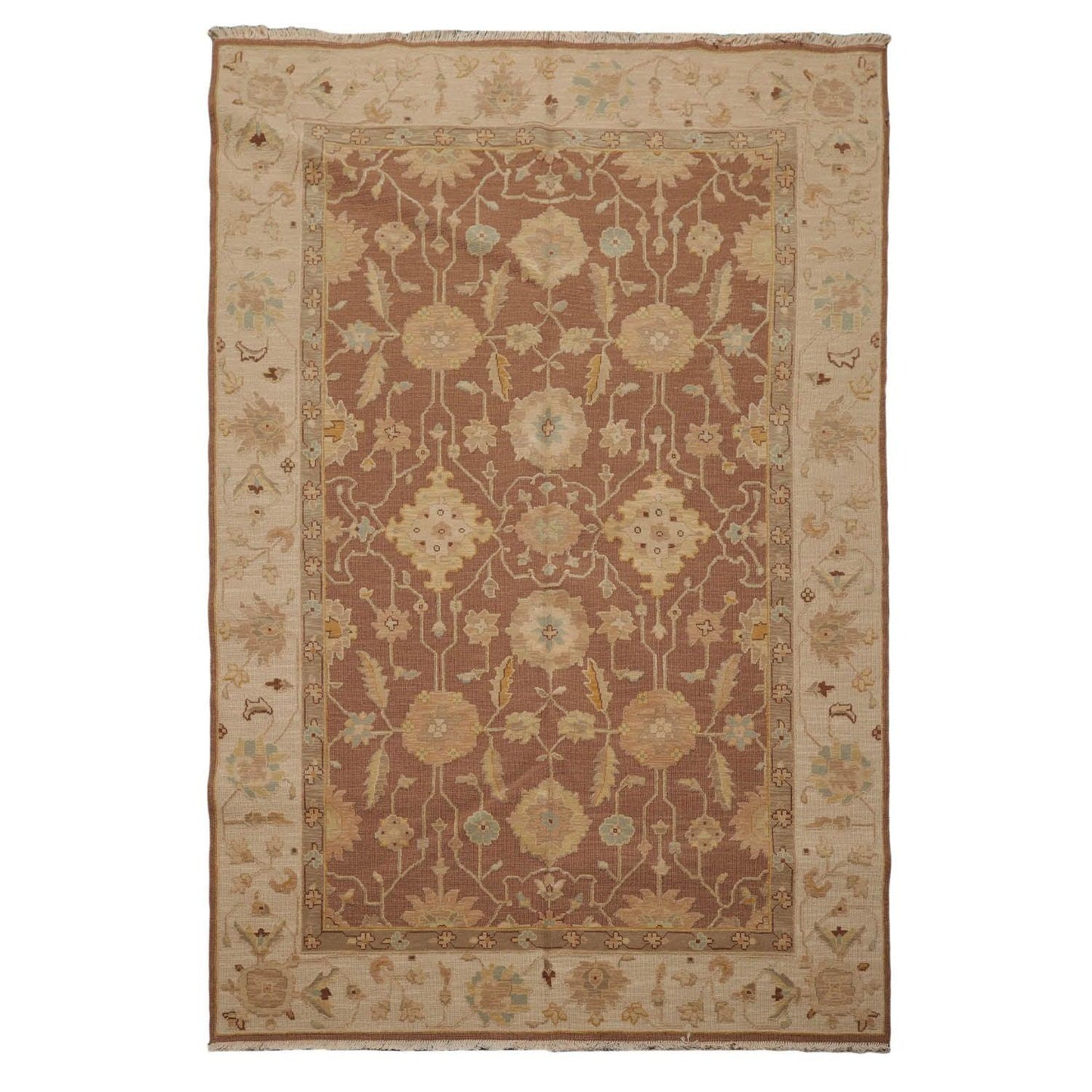 5’10”x8’10" Hand Knotted Wool High Low Pile Sculpted Area Rug-1