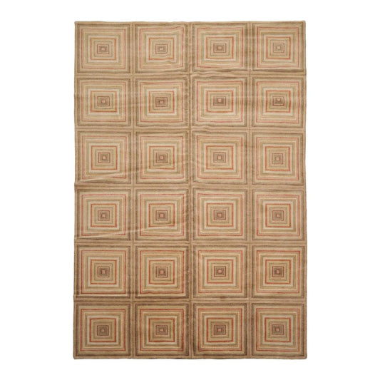 6’ x 8’9” Hand Knotted 100% Wool Modern Tibetan Oriental Area Rug Tan, Beige-0