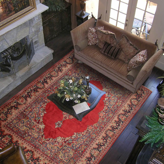 10'3"x 13'9" Vintage Mahal Hand Knotted Wool Traditional Oriental Area Rug Coral-0