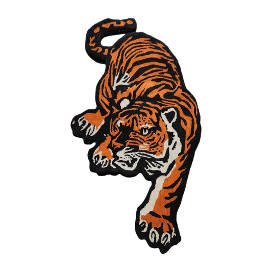 Crouching Tiger Handmade Wool Novelty/Animal Oriental Area Rug Orange 3' x 5'-0