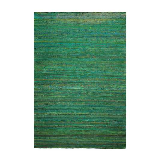 5' x 7'6" Hand Woven 100% Raw Silk Kilim Modern Oriental Area Rug Emerald-0