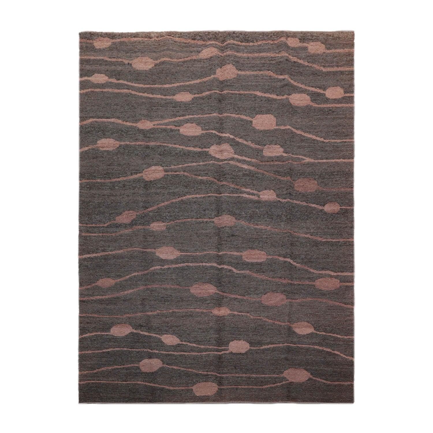 5'6" x 7'5" Reversible Hand Knotted 100% Wool Area Rug Copper-0