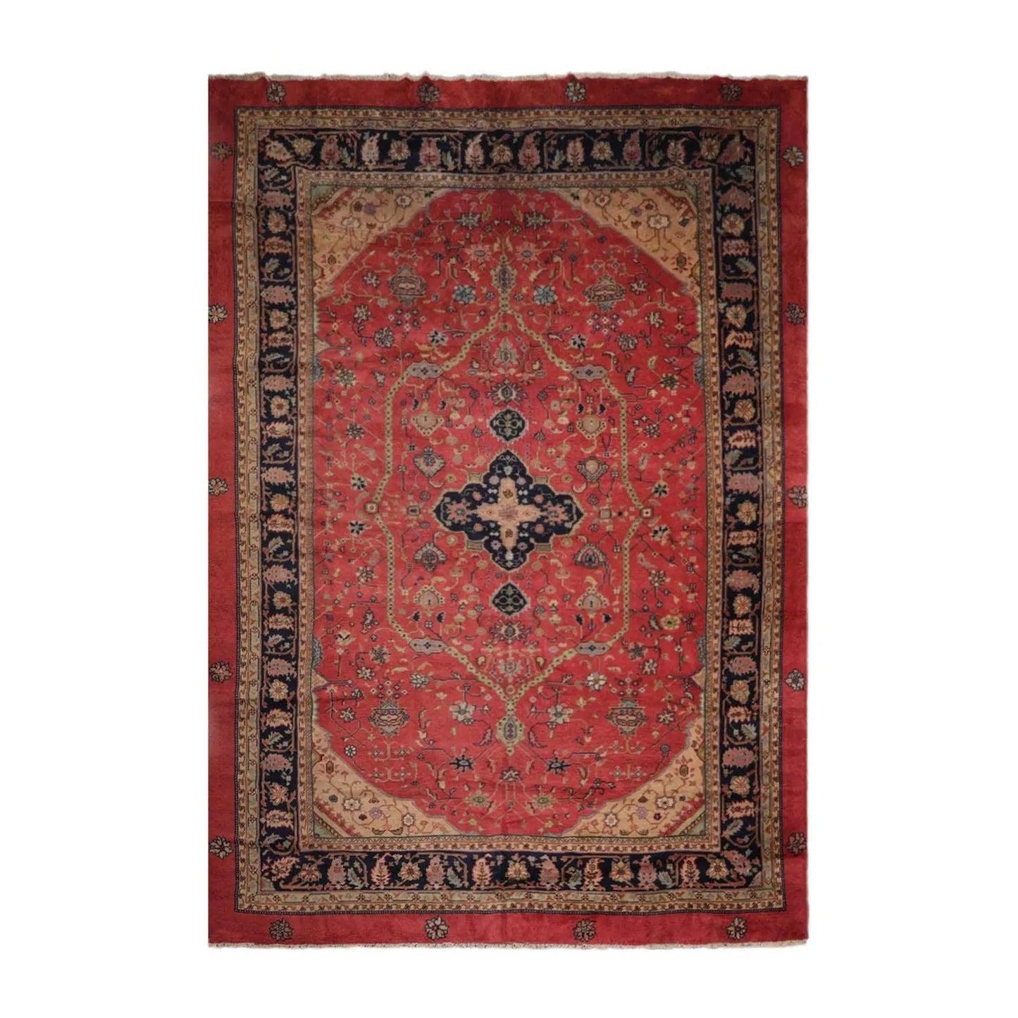 10' x 15' Antique Turkish Hand Knotted Wool Traditional Oriental Area Rug Navy-1