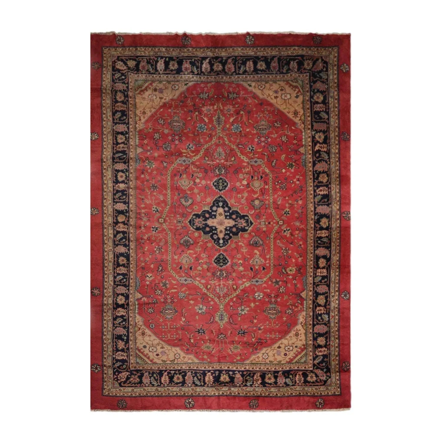 10' x 15' Antique Turkish Hand Knotted Wool Traditional Oriental Area Rug Navy-1