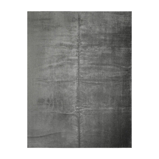 12'2''x16'2'' Gray Hand Knotted Tibetan Wool and Silk Modern & Contemporary Oriental Area Rug-0