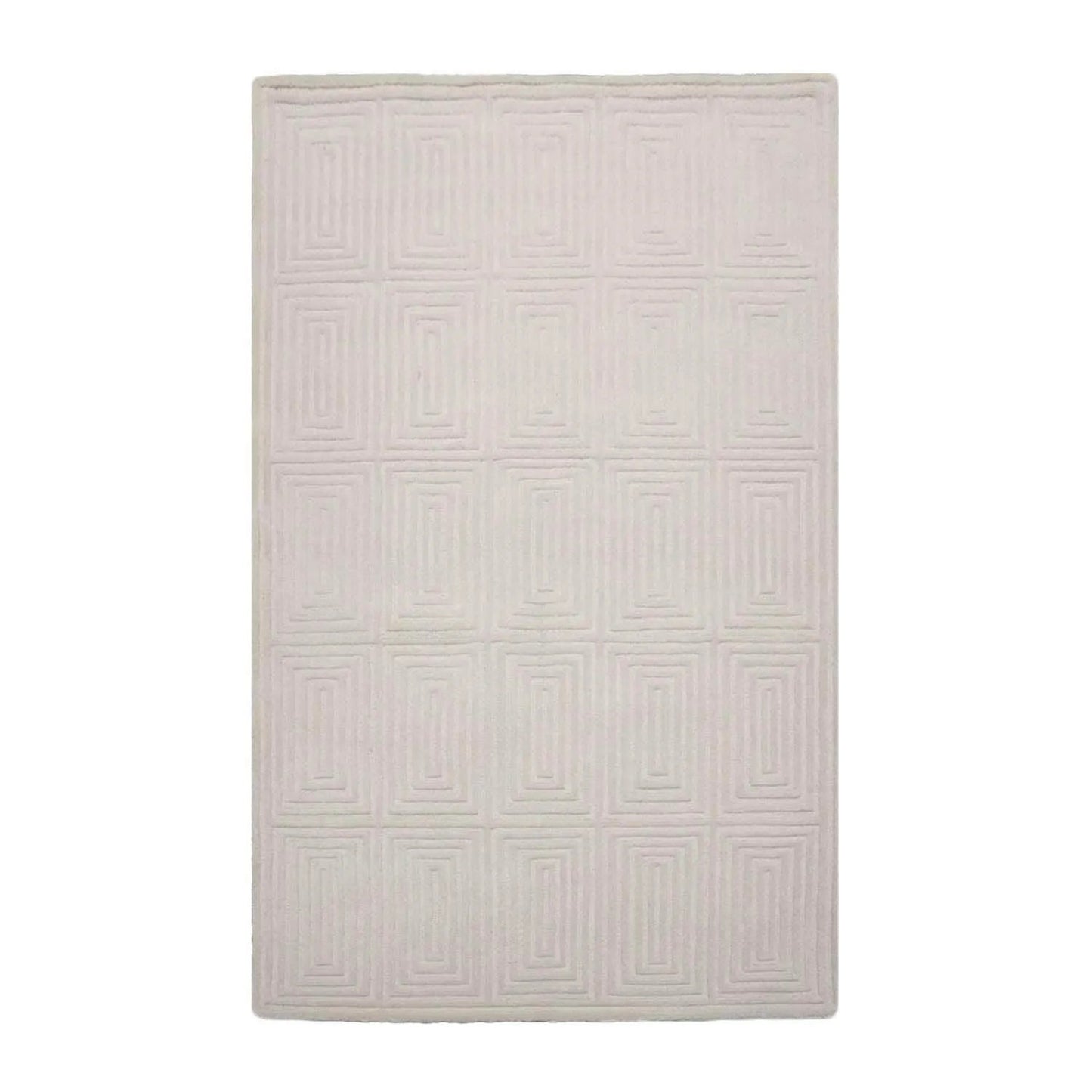 5' x8'Hand Tufted Hand Made 100% Wool Designer Modern & Contemporary  Oriental Area Rug Tone On Tone,Gray Color-1