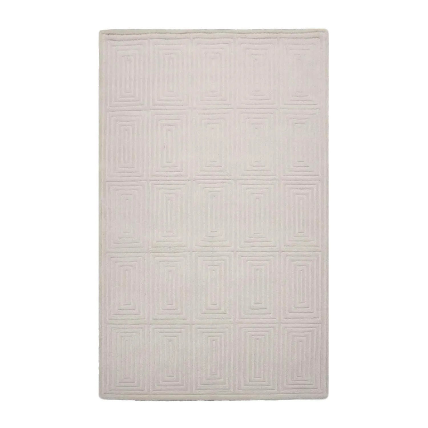 5' x8'Hand Tufted Hand Made 100% Wool Designer Modern & Contemporary  Oriental Area Rug Tone On Tone,Gray Color-1