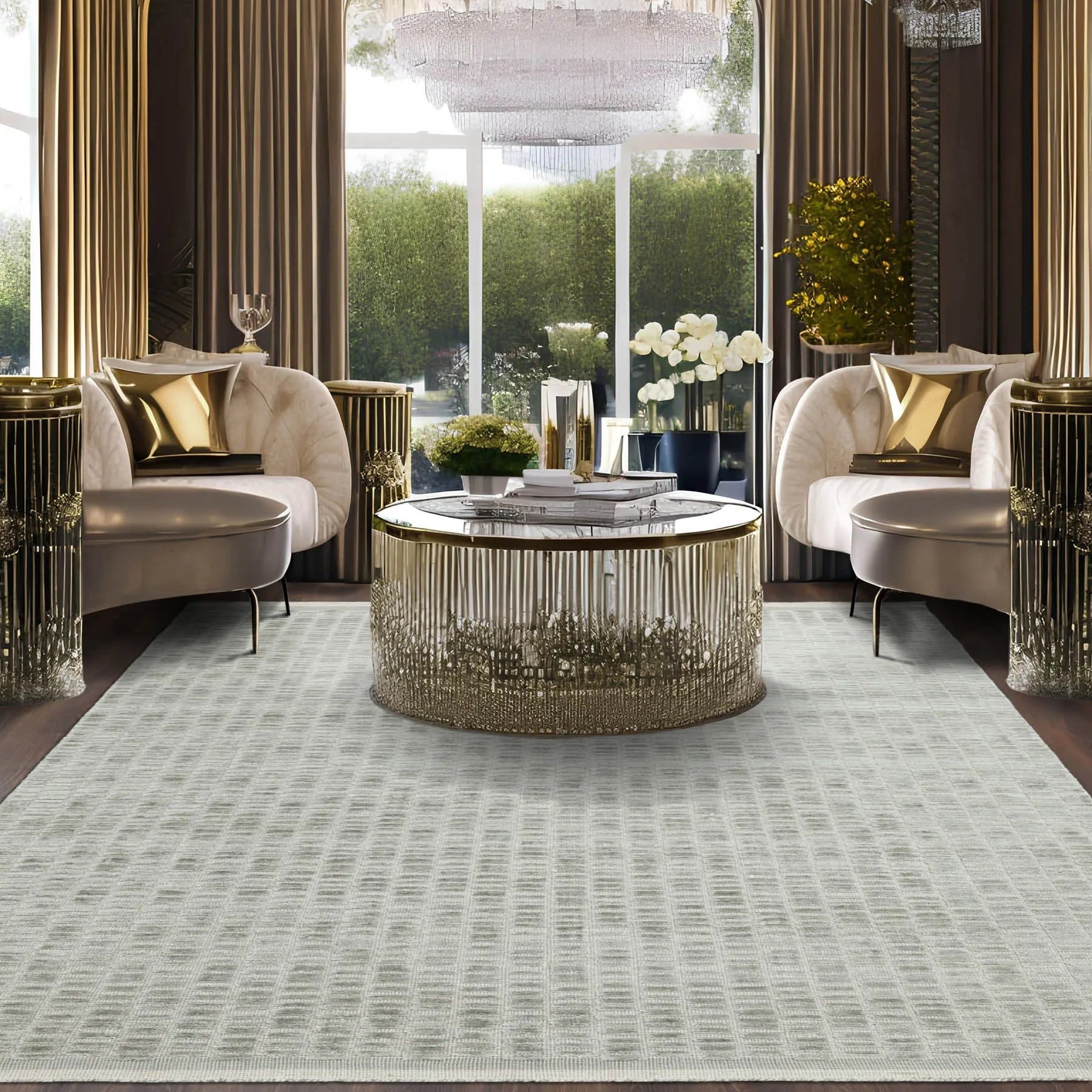 6x9 Tone On Tone Gray LoomBloom Hand Knotted Modern & Contemporary Textured Tibetan 100% Wool Oriental Area Rug-0