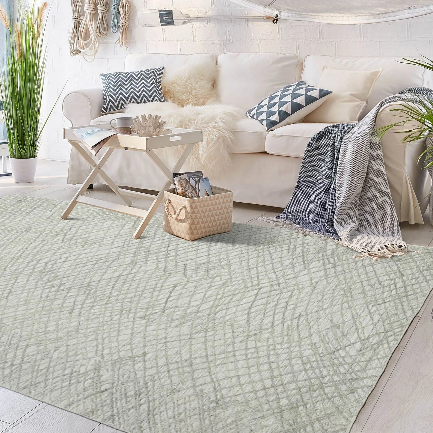 8x10 Gray LoomBloom Hand Knotted Modern & Contemporary Textured Tibetan 100% Wool Oriental Area Rug-0