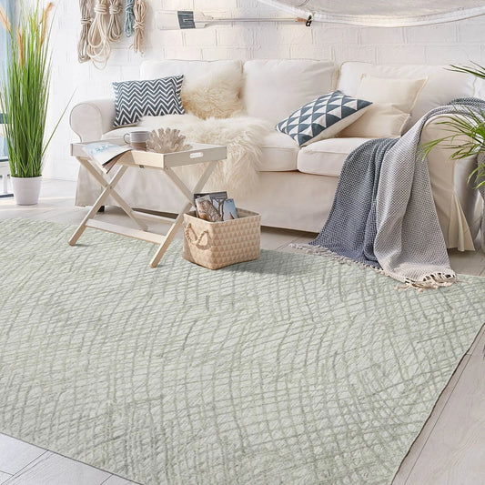 8x10 Gray LoomBloom Hand Knotted Modern & Contemporary Textured Tibetan 100% Wool Oriental Area Rug-0