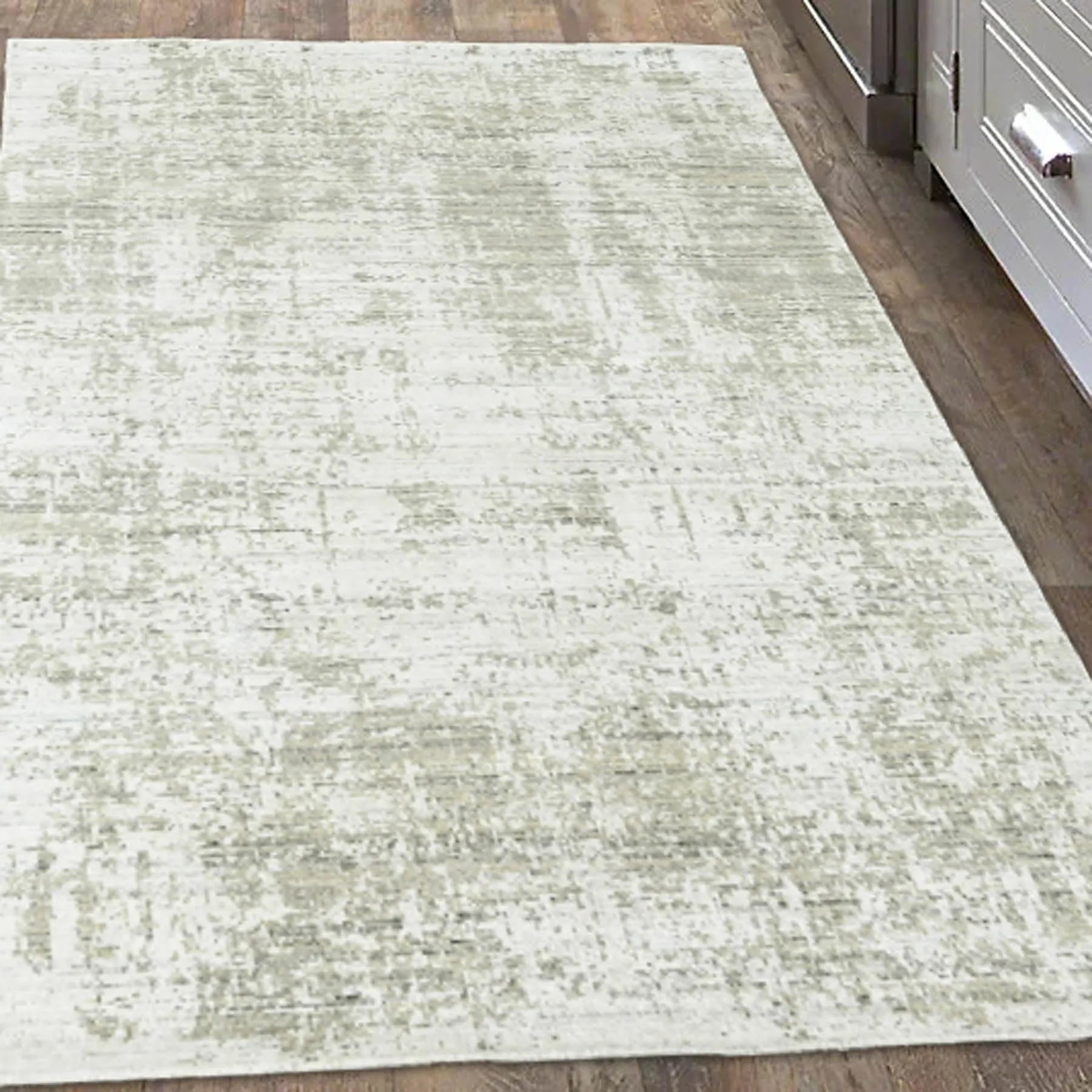 4x6 Beige, Gray Hand Knotted 100% Wool Modern & Contemporary Oriental Area Rug-0