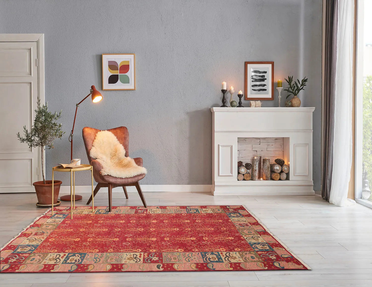 6x9 Rust, Mint Hand Knotted Soumak 100% Wool Nourison Nourmak Traditional Oriental Area Rug-0