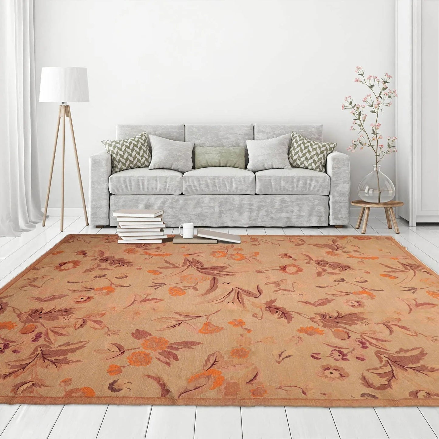 9x12 Tan,Taupe Hand Knotted Tibetan 100% Wool Michaelian & Kohlberg Traditional Oriental Area Rug-0