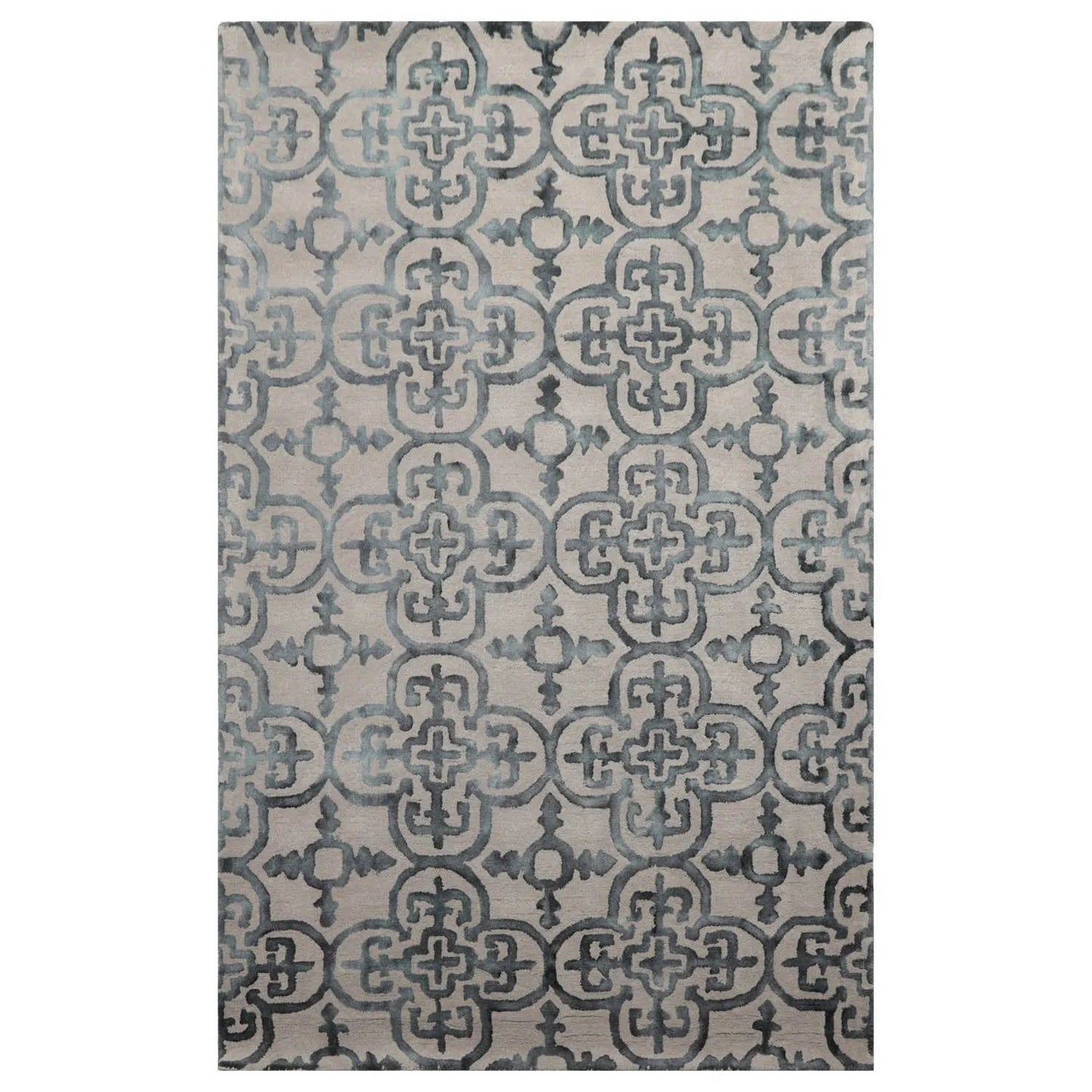 LoomBloom Multi Sizes Gray Transitional Boho Hand Tufted  Wool Oriental Area Rug-1